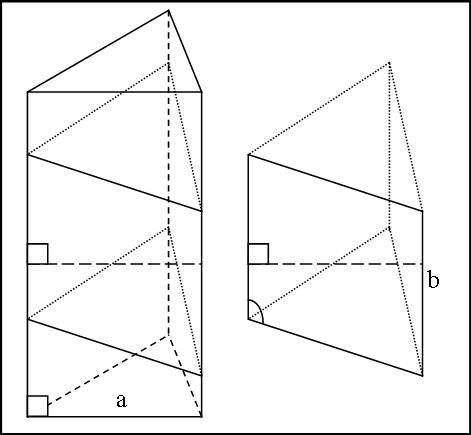 С! из правильной треугольной призмы, сторона основания которой а, вырезали двумя параллельными сечен