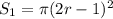 S_1 = \pi (2r-1)^2