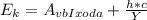 E_k = A_{vbIxoda}+\frac{h*c}{Y}