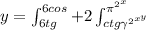 y=\int^{6cos}_{6tg}+2\int^{\pi^{2^{x}}}_{ctg\gamma^{2^{x^{y}