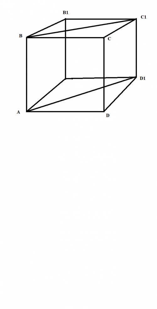 Авсда1в1с1д1 куб. определите вид четырёхугольника ав1с1д