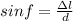 sinf = \frac{зl}{d}