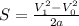 S= \frac{V^{2} _{1}-V^{2} _{0}}{2a}