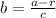 b=\frac{a-r}{c}