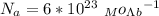 N_a=6*10^{23} \ _Mo_\Lambda {_b}^{-1}