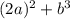 (2a)^2+b^3