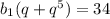 b_{1}(q+q^5)=34