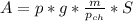 A=p*g*\frac{m}{p_{ch}}*S