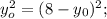 y^2_o=(8-y_0)^2;