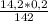 \frac{14,2*0,2}{142}