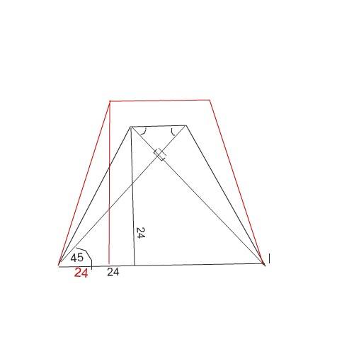Вравнобедренной трапеции диагонали взаимно перпендикулярны. высота,проведенная из вершины тупого угл