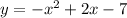 y=-x^2+ 2x-7