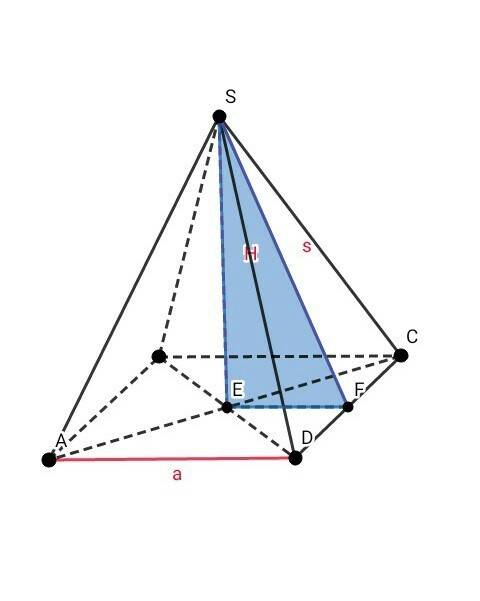 ответить на 5 вопросов! 1. чему равна высота правильной треугольной пирамиды со стороной основания а
