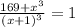 \frac{169+x^3}{(x+1)^3}=1