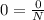 0 = \frac{0}{N}