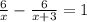 \frac{6}{x}-\frac{6}{x+3}=1