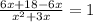 \frac{6x+18-6x}{x^2+3x}=1