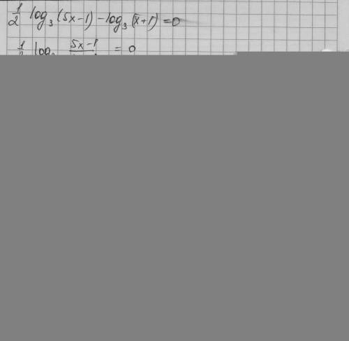 1) решить уравнение 1/2log(5x-1)-log(x+1)=0 логарифмы по сонованию 3 2) решить неравенство log^2x<