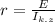 r=\frac{E}{I_{k.z}}