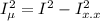 I^2_{е}=I^2-I^2_{x.x}