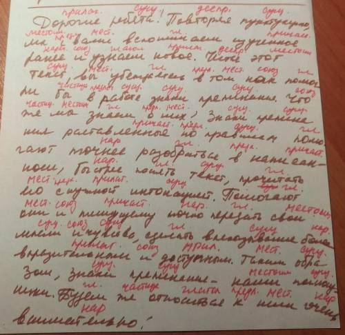 Подписать на каждом слове часть речи дорогие ! повторяя пунктуацию, мы с вами вспоминаем изученное р