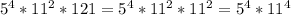 5^4*11^2*121=5^4*11^2*11^2=5^4*11^4