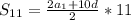 S_{11}=\frac{2a_{1}+10d}{2}*11