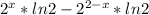 2^x*ln2-2^{2-x}*ln2