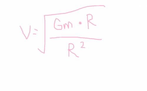 Выразить из формулы v: gm/r^2=v^2/r