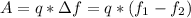 A=q*зf=q*(f_1-f_2)