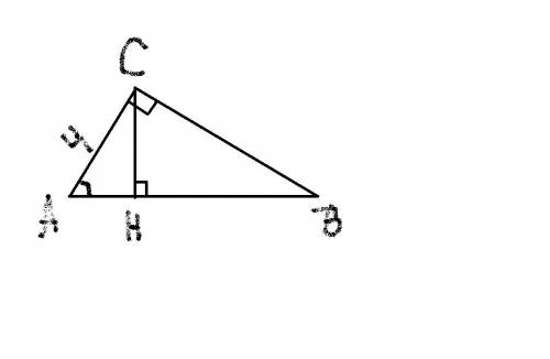 Втреугольнике abc угол равен 90, сh -высота, ac=4? sina =корень из7/4.найдите ah. это из подготовки