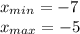 x_{min}=-7\\x_{max}=-5