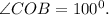 \angle COB=100^0.