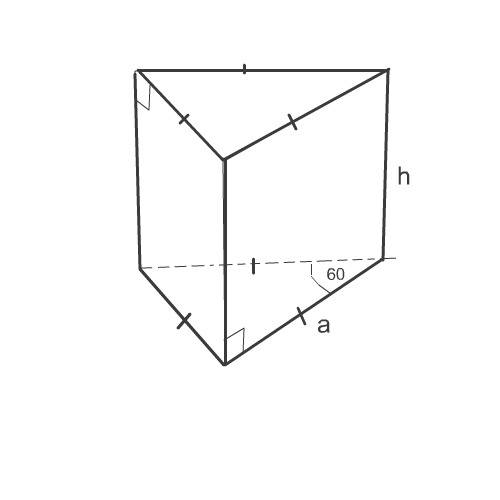 Зная , что сторона основания правильной треугольной призмы равна 3см ,а площадь боковой поверхности