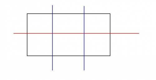 Какое наименьшее число разрезов нужно выполнить , чтобы разрезать прямоугольник на 6 равных частей ?