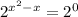 2^{x^2-x}=2^0