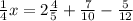 \frac{1}{4}x=2\frac{4}{5}+\frac{7}{10}-\frac{5}{12}