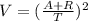 V=(\frac{A+R}{T})^2