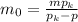 m_{0}=\frac{mp_{k}}{p_{k}-p}