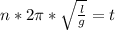 n*2\pi*\sqrt{\frac{l}{g}}=t