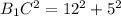 B_1C^2=12^2+5^2