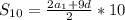 S_{10}=\frac{2a_{1}+9d}{2}*10