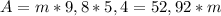 A=m*9,8*5,4=52,92*m