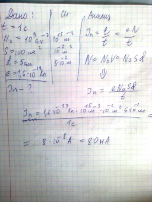 Каковасилатоканасыщенияпри несамостоятельном газовомразряде, еслиионизаторобразуетежесекундно 10^9 п