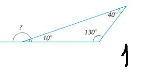 1)два угла треугольника равны 40∘ и 130∘. найдите величину внешнего угла при третьей вершине. ответ