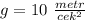 g=10 \ \frac{metr}{cek^2}