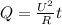 Q=\frac {U^{2}} {R} t