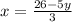 x=\frac{26-5y}{3}