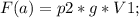 F(a)=p2*g*V1;\\