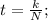 t=\frac{k}{N};\\